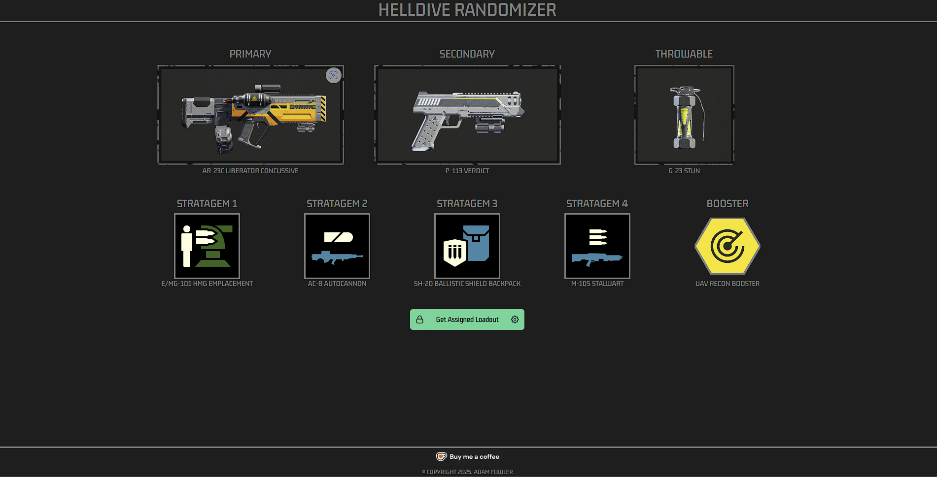 Helldive Randomizer